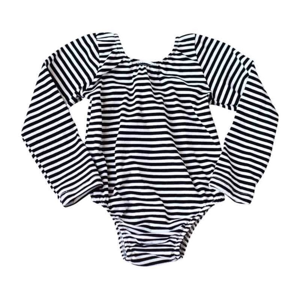 Bailey’s Blossoms Striped Black and White Leotard